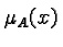 $\mu_A(x)$