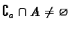 $\complement_a \cap A \neq \varnothing$