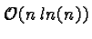 $\mathcal{O}(n \; ln(n))$