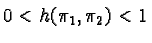 $0<h(\pi_1, \pi_2)<1$