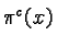 $\pi^c(x)$