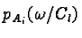 $p_{A_i}(\omega / C_l)$
