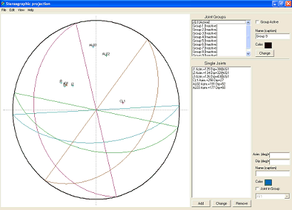 Stereographic projection software